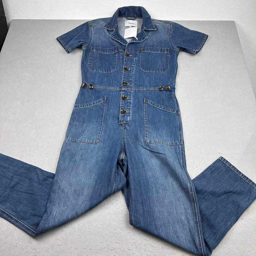 NWOT Pistola GROVER SHORT SLEEVE FIELD SUIT Big Apple Blue Denim Small Jumpsuit